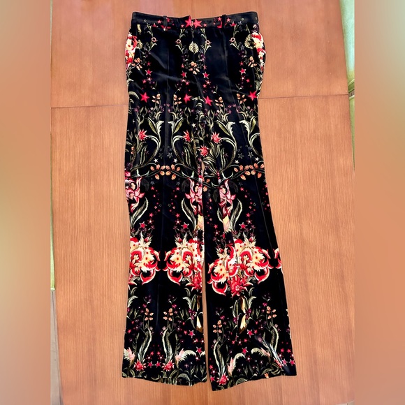 Vintage Roberto Cavalli Galaxy Garden velvet pants, size M (42 Italian) - Picture 2 of 5